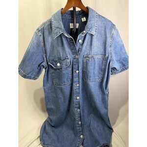 Universal Thread Women's Short Sleeve Denim Dress Size Large